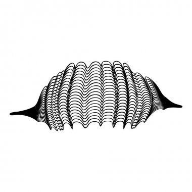 Ses Ekolayzır şarkı simgesi, basit siyah stil