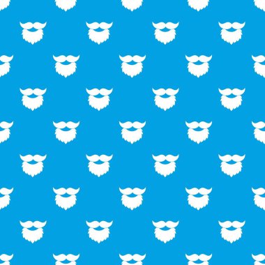 Kesintisiz Mavi Sakal ve bıyık desen