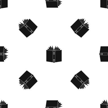 Açık kalın kitap desen sorunsuz siyah