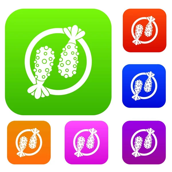 Asya gıda renk koleksiyonu ayarla