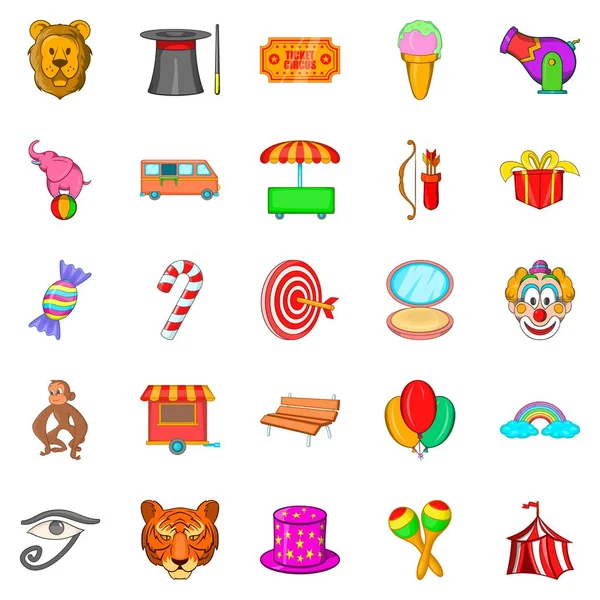 Çocuk Icons set, karikatür tarzı ile tatil