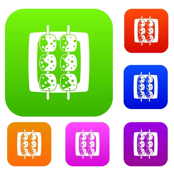 Et Şaşlık renk koleksiyonu ayarla