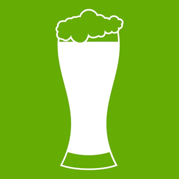 Sklo pivní ikonu zelené — Stockový vektor