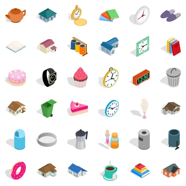 House Icons set, izometrik stili