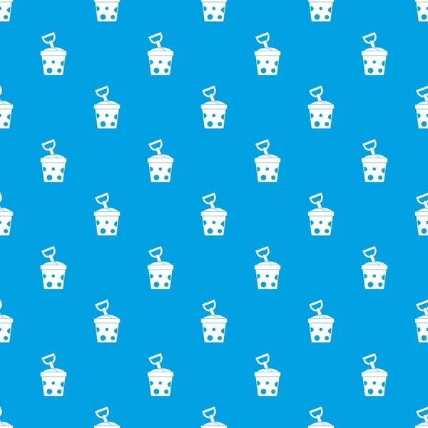 Kesintisiz mavi oyuncak kova ve kürek desen