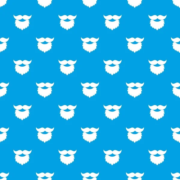 Barbe et moustache motif sans couture bleu — Image vectorielle