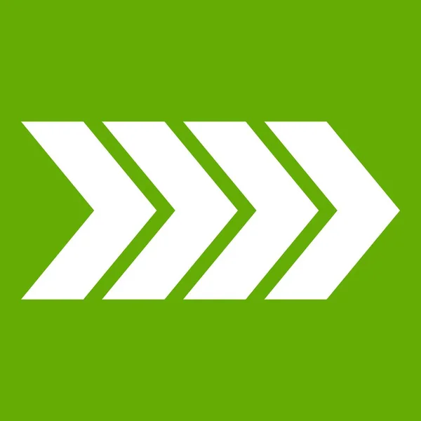 Icono de flecha rayada verde — Vector de stock