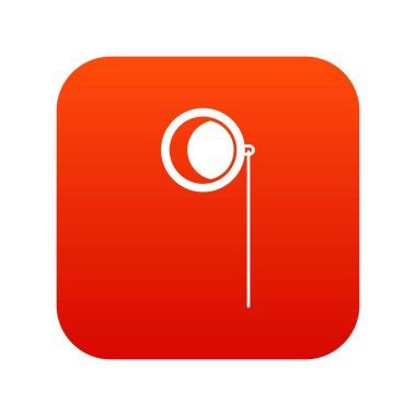 Tek gözlük simgesi dijital kırmızı