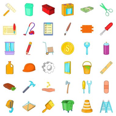 Kalem Icons set, karikatür tarzı