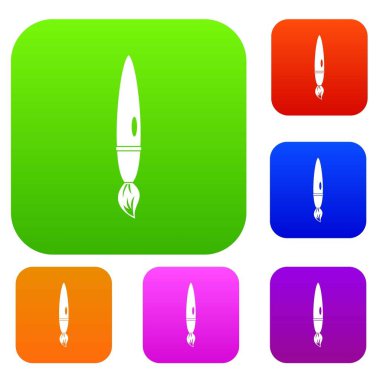 Fırça çizim renk koleksiyonu ayarla