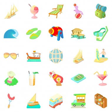 Gezi Icons set düğün, karikatür tarzı