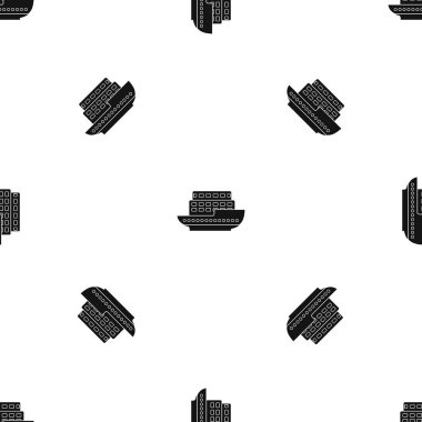 Büyük yolcu gemisi model sorunsuz siyah