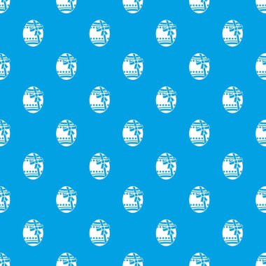 Büyük Paskalya yortusu yumurta desen kesintisiz mavi