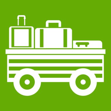 Bagaj simgesi yeşil Servis arabası