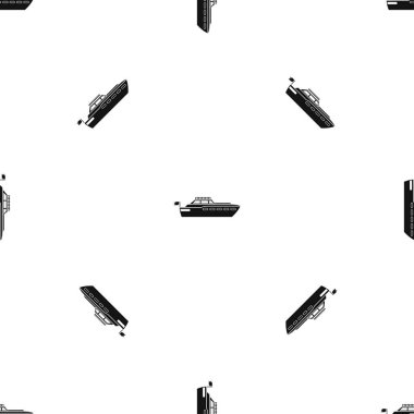 Büyük yat desen sorunsuz siyah