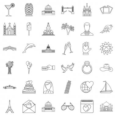 Love Icons set, anahat stili