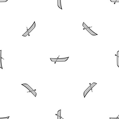 Kürek desen sorunsuz siyahla tekne