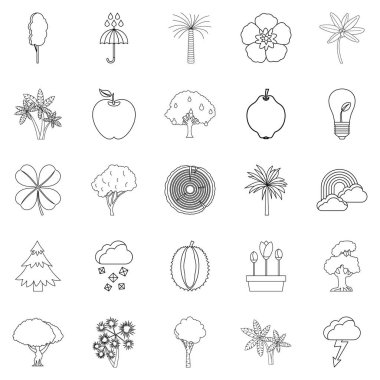 Çim simgeler kümesi büyüyen, anahat stili