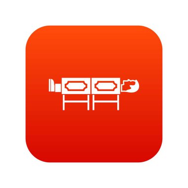 Sihirbaz kesim kutusu simgesini dijital kırmızı