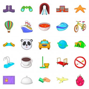 Katılım Icons set, karikatür tarzı