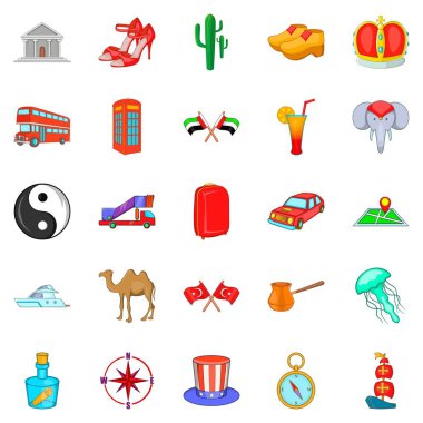 Ramble Icons set, karikatür tarzı