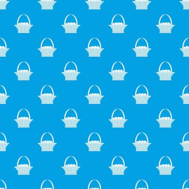 Paskalya sepeti desen kesintisiz mavi