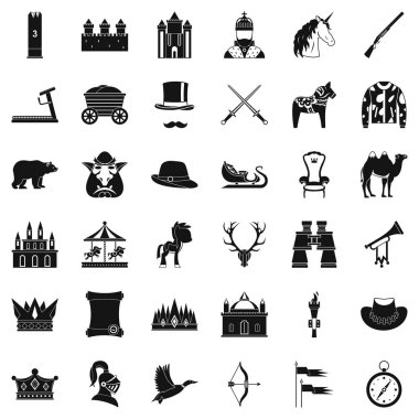 Midilli Icons set, basit tarzı