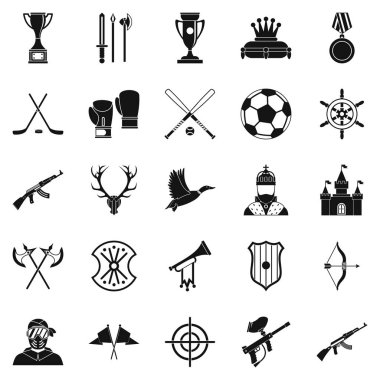 Ödül Icons set, basit tarzı