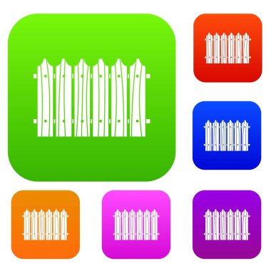 Ahşap çit renk koleksiyonu ayarla