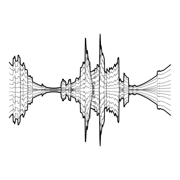 Audio-equalizer meter pictogram, eenvoudige zwarte stijl — Stockvector