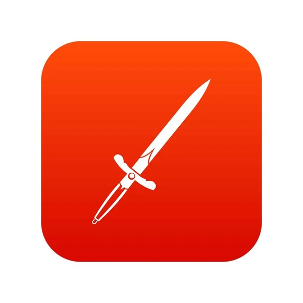 Icona spada digitale rossa — Vettoriale Stock