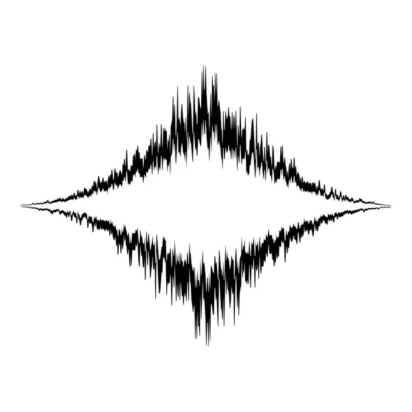 Audio-equalizer trillingen pictogram, eenvoudige zwarte stijl — Stockvector