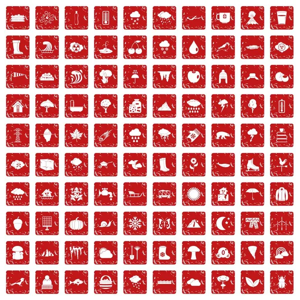100云图标设置垃圾红色 — 图库矢量图片