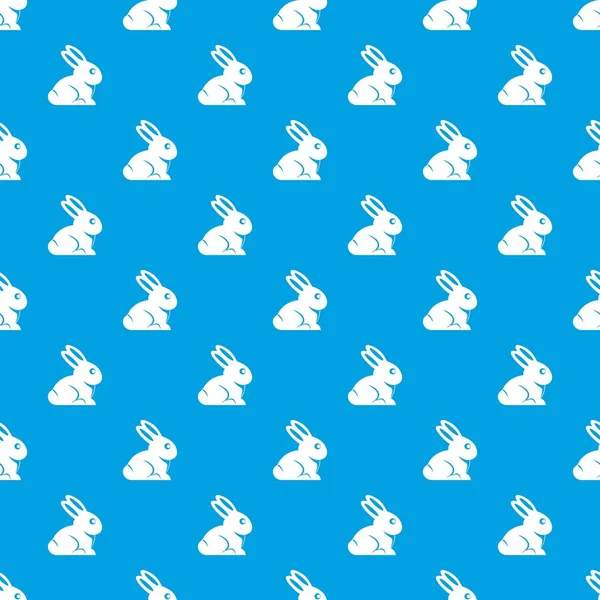 Lapin de Pâques motif sans couture bleu — Image vectorielle