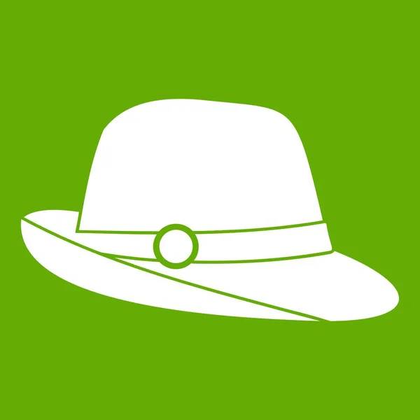 Şapka simgesi yeşil — Stok Vektör