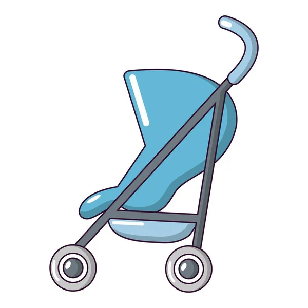 Wózek dziecięcy proste ikona, stylu cartoon — Wektor stockowy