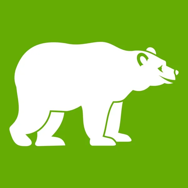 Oso icono verde — Vector de stock