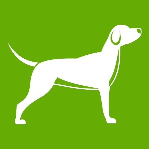 Cão ícone verde — Vetor de Stock
