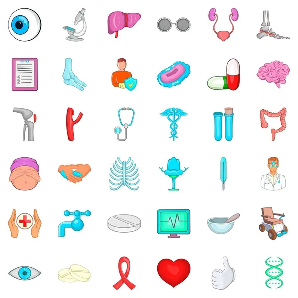 Stethoscope icons set, cartoon style — Stock Illustration Stethoscope icons set, cartoon style Vector Graphics