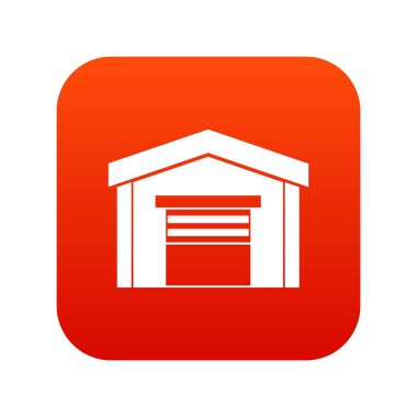 Garaj simgesi dijital kırmızı