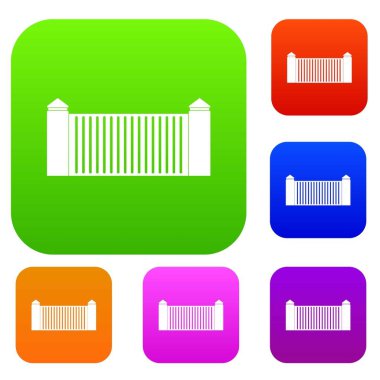 Taş çit renk koleksiyonu ayarla