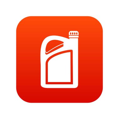 Bidon simgesi dijital kırmızı