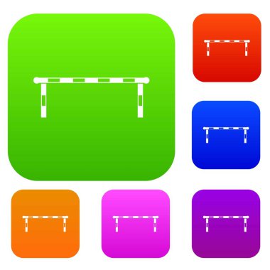 Çizgili bariyer renk koleksiyonu ayarla