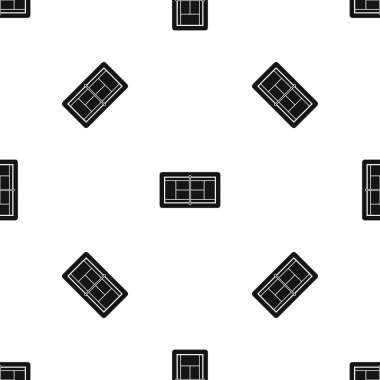 Tenis Kortu desen sorunsuz siyah