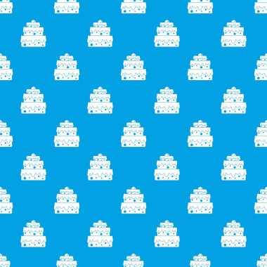 Büyük pasta desen kesintisiz mavi