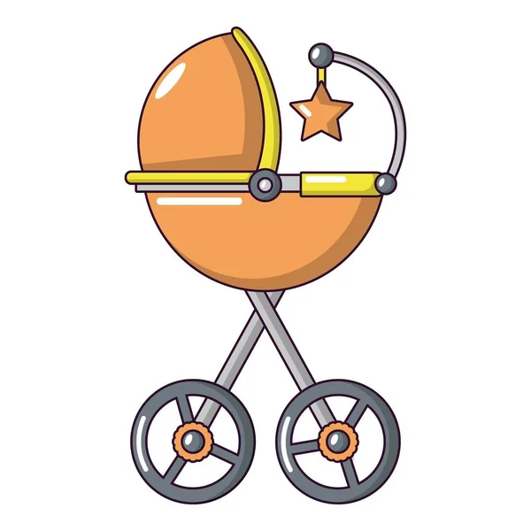 Ícone de estrela de carrinho de bebê, estilo de desenho animado —  Vetores de Stock