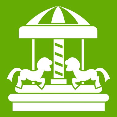 Carousel atları simgesi yeşil ile