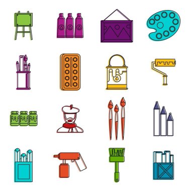 Resim simge kümesi doodle