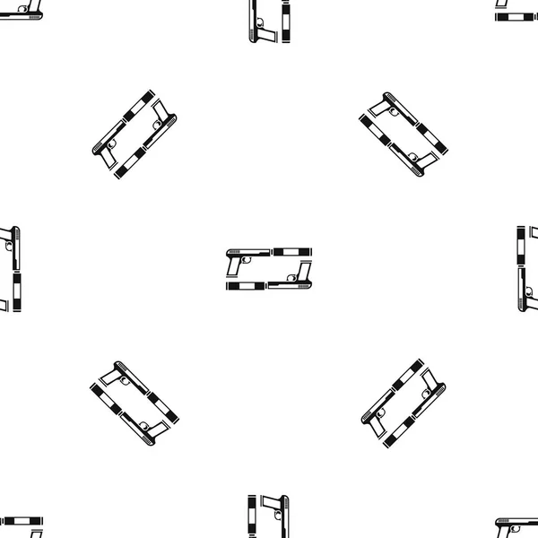 Patrón pistola sin costura negro — Archivo Imágenes Vectoriales