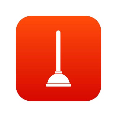 Tuvalet lavabo pompası simgesi dijital kırmızı